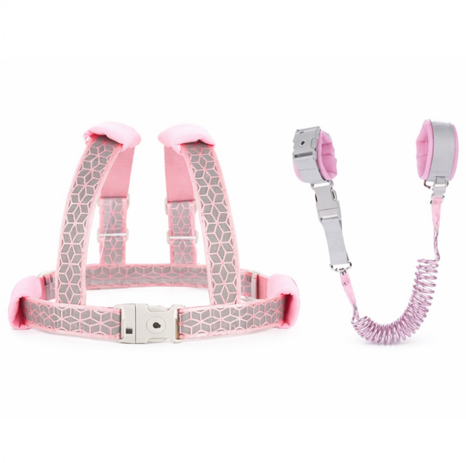 니즈몬 안전 연결 스트랩 잠금형 조끼형 밴드, 1개, 핑크