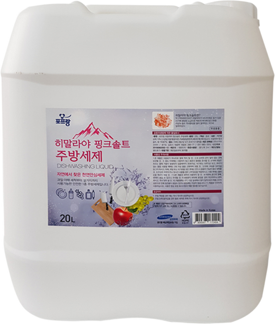 포프랑 히말라야 핑크솔트 주방세제 업소용 대용량, 20L, 1개