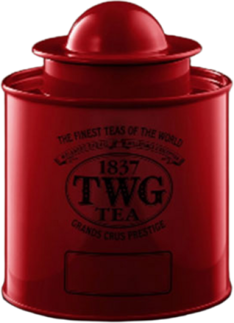 싱가포르 TWG 틴 케이스 Saturn Tea Tin in Red (100g), 1개, 100g, 1개입