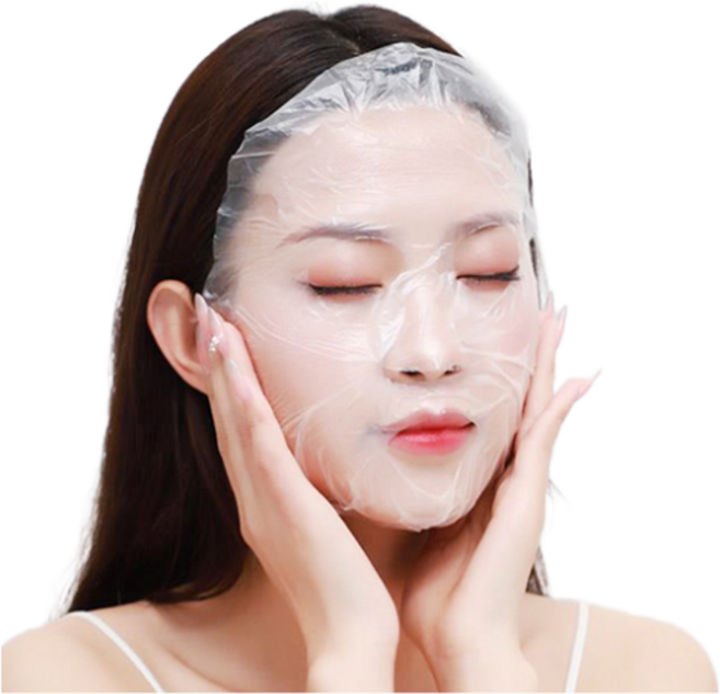 투명 얼굴 비닐마스크팩 비닐팩, 2개, 얼굴마스크100매
