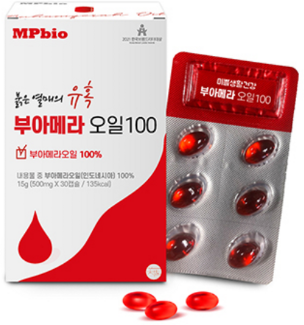 부아메라 오일 500mg*30캡슐 1개월분 인도네시아산 100%, 30캡슐, 30정, 1개