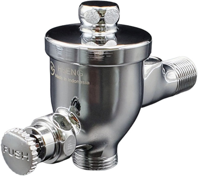 절수형 소변기 세척 밸브 욕실 화장실 후레쉬밸브 수세밸브 플러쉬 남자화장실 버튼 KS, 1개