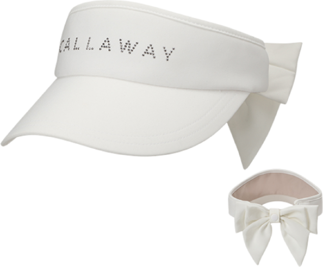 캘러웨이 2026 우먼스 크리스탈 바이저 여성용 골프모자 화이트, 단품