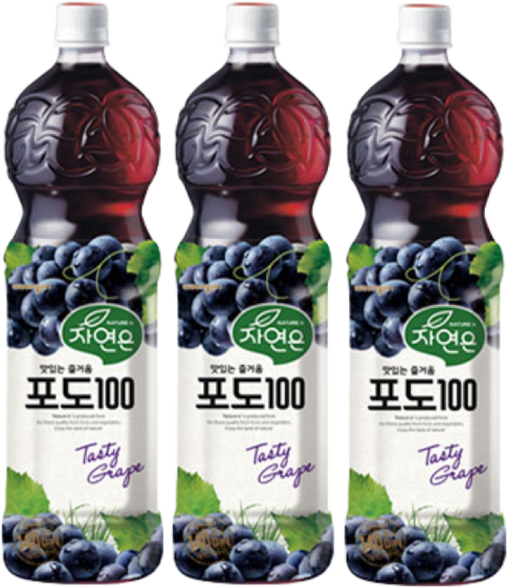 자연은 포도 100 주스, 1.5L, 12개