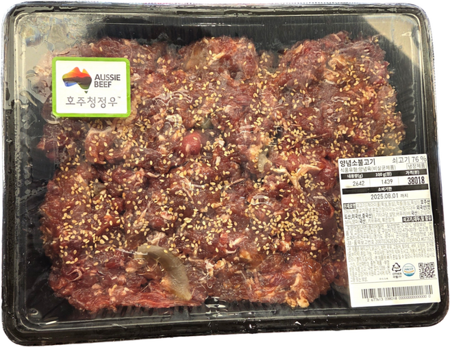 [식자재랜드]코스트코 호주산 청청우 양념소불고기 2.5kg이상, 1개, 2.5kg