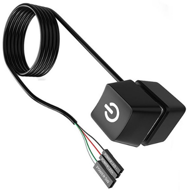 AFEELZ PC 컴퓨터 외부 전원버튼 전원스위치 키캡형, 1개, 180cm, WHTE