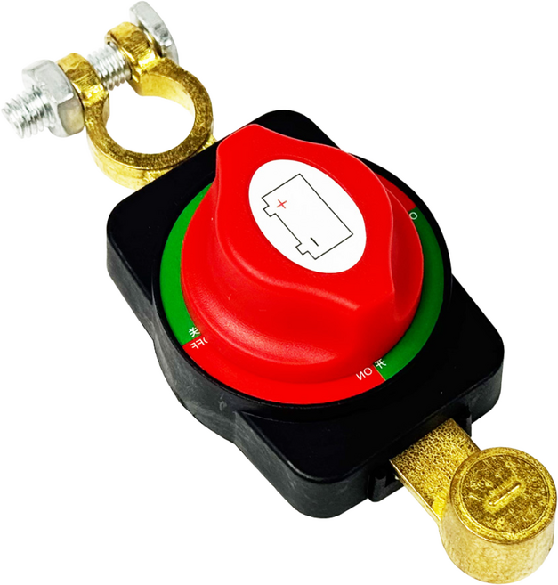 동재질 배터리 전원 차단기 고급 확장형 12-24V 밧데리차단기 자동차 킬스위치, 1개