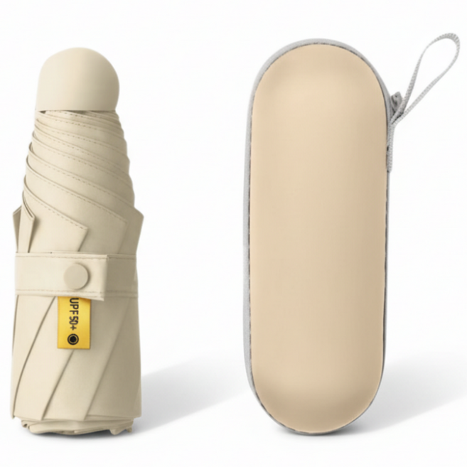 KEYRA 우산 99% 자외선 차단 초경량 접이식우산 미니우산 미니양산 미니양우산 + 전용파우치포함