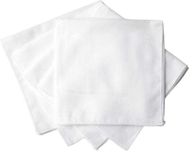 아기코끼리 아기 순면 손수건 10p, 1개, 10개입, 화이트