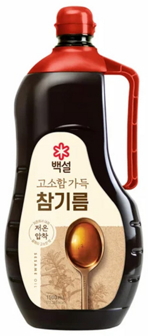 백설 고소함 가득 참기름1.5L 10개 1박스, 1.5L