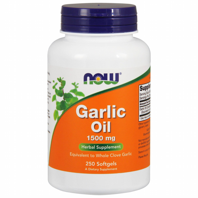 나우푸드 갈릭 오일 1500mg 소프트젤, 1개, 250정