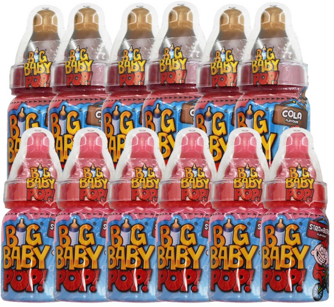 빅 베이비팝 사탕 콜라맛/딸기맛/포도맛 중 랜덤 32g, 12개