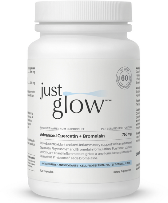 저스트글로우 어드밴스드 파이토좀 퀘르세틴 브로멜라인 750mg, 1개, 120정