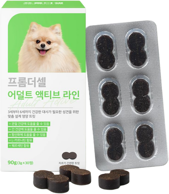 프롬더셀 강아지 성견전용 심장 다이어트 관절 눈물자국 알러지완화 항산화 종합영양제, 30정, 1개