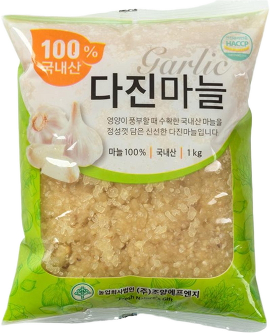 조양FNG HACCP인증 국산 다진마늘, 1kg, 2개