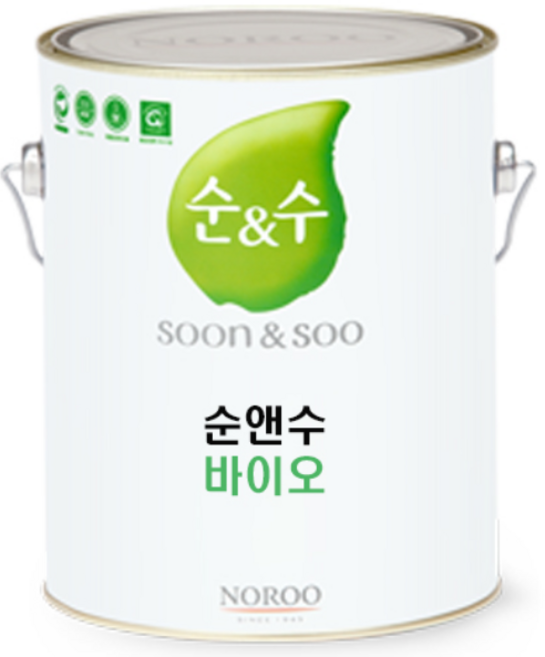 노루페인트 친환경 곰팡이방지 순앤수 바이오 4L 무광, 화이트1, 1개