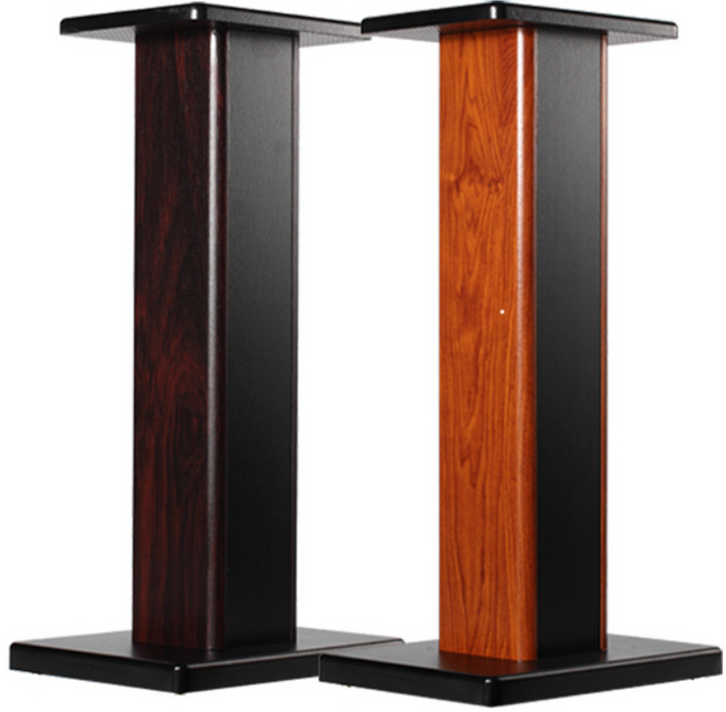 프리미엄 우드 스피커 받침대 모니터스피커스탠드 1조(2개입) 티비 사운드바 거치대 스탠드 우퍼 받침대 거치대, 1세트, 호두색+블랙, 70cm