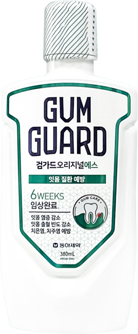 동아 검가드 오리지널S 에스 구강청결제 / 잇몸 가그린 리뉴얼, 380ml, 1개