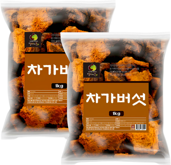 백세약방 러시아 차가버섯 원물 100% 차가버섯차 끓이는 방법 효능 건강선물, 1개, 2kg