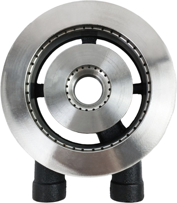 스텐 시그마 1열 버너 간택기 화구 SUS 304 업소용 가스렌지 부속 주물 버너, LPG, 2열 버너 (파이프미포함)