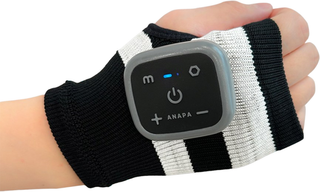 아나파 미세전류 저주파 손가락 손 마사지기, ANAPA-ME01, 블랙