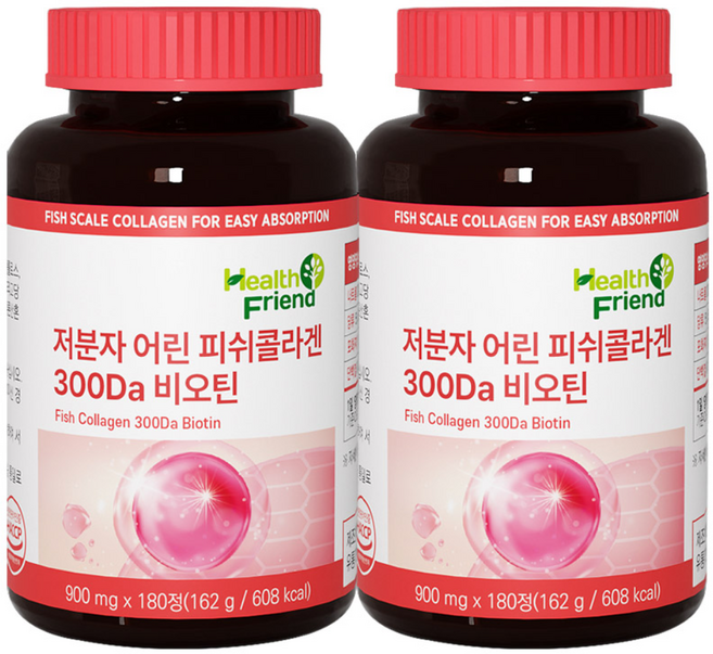 헬스프랜드 저분자 피쉬콜라겐 300달톤 12개월분 360정 비오틴 영양제, 1개