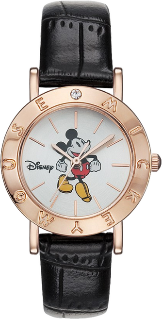 디즈니 미키마우스 여성 가죽밴드 손목시계 D12027RG