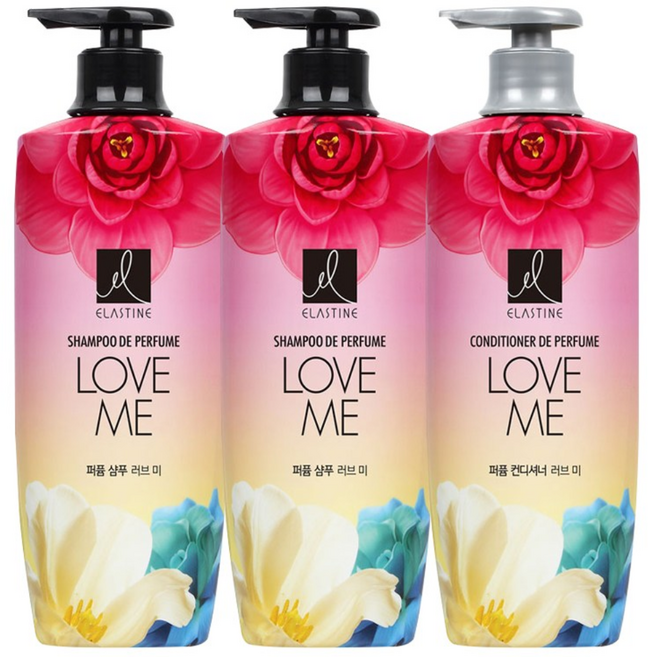 엘라스틴 퍼퓸 샴푸 러브미 600ml 3개, 1세트