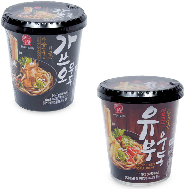 얼큰한국물 수타식면 그대로 우동의계절 본고장 가쓰오우동 얼큰유부우동, 가쓰오우동3개+얼큰유부우동3개, 3개, 145.7g