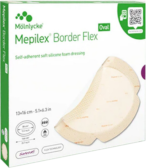 메피렉스 보더플렉스 타원형 13x16cm 5매/세트 [대리점직영 광고심의필 정품 안심구매] 욕창 궤양 상처 화상상처 찢어진상처, 1세트