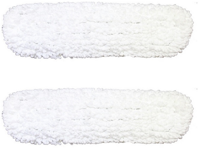 에이클린 접이식 밀대 청소기용 극세사 플라워 패드 화이트, 2개