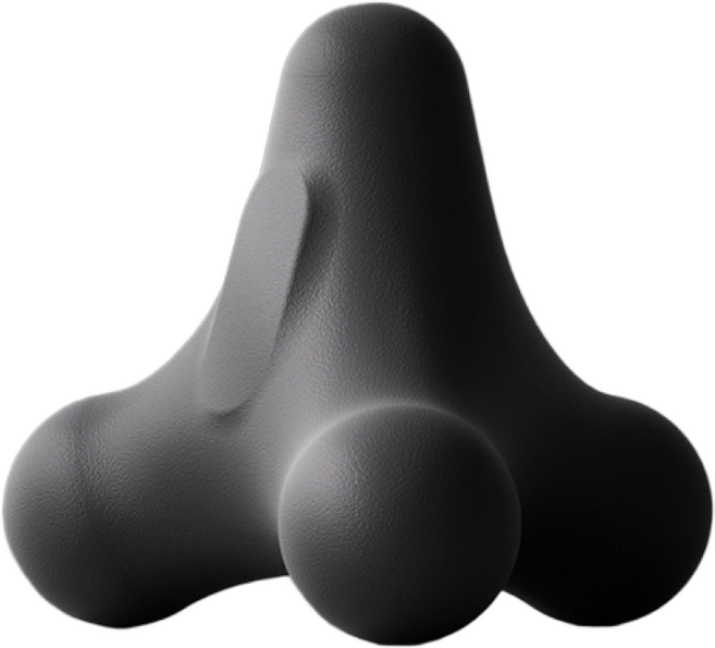 ACDI 다목적 근육 이완 스트레칭 사각 파스텔 마사지볼, 1개, 그레이