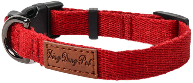 딩동펫 반려동물 캐시미어 목줄, 레드, 1개