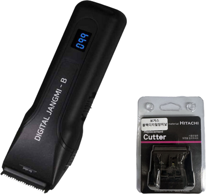 보거스 디지털 장미 바리깡 C타입 충전 (블랙) + 바리깡날