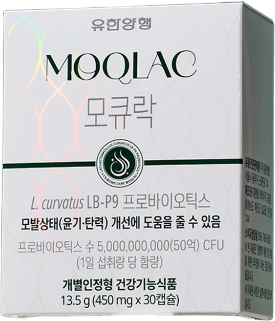 유한양행 모큐락 모발유산균 모발 성장 신호 50억 유산균 30캡슐, 4개, 30정 - 쿠팡