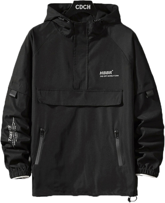코디코치 남여공용 아노락 반집업 바람막이 자켓 후드 점퍼