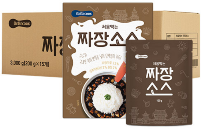 베베쿡 처음먹는 덮밥 소스, 짜장, 200g, 15개