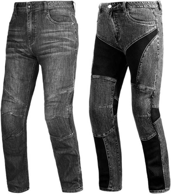 NJBmoto 오토바이 3계절용 라이딩진 매쉬 바지 바이크 스쿠터 청바지 보호대 팬츠, 30