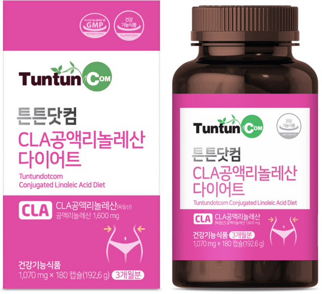 튼튼닷컴 CLA 공액리놀레산 다이어트 [3개월분] - 체지방 감소에 도움을 줄 수 있는 건강기능식품, 192.6g, 1개