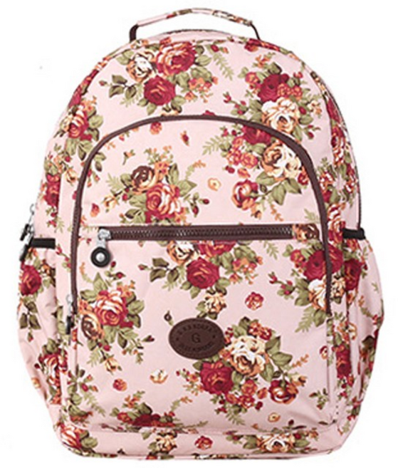 제나두 여성캐쥬얼 꽃무늬백팩 데일리백팩 D448 사야