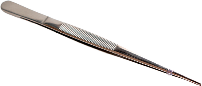 [미앤지코리아] 전문가용 16cm 롱 트위저 초정밀 스테인리스 속눈썹 연장 네일 핀셋, 실버, 1개