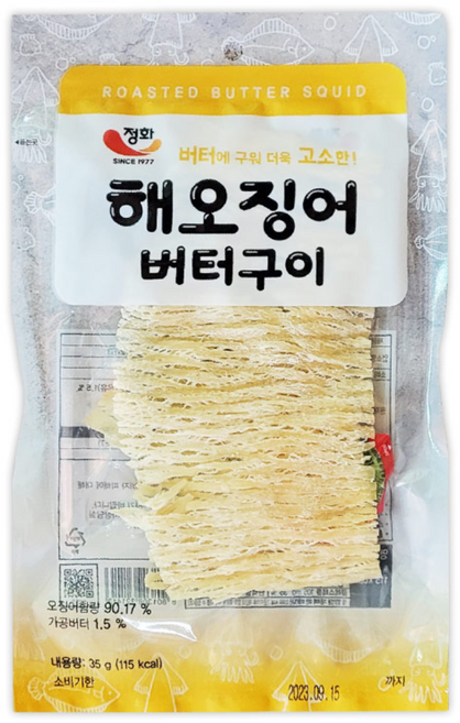 정화 해오징어 버터구이 35g, 1개
