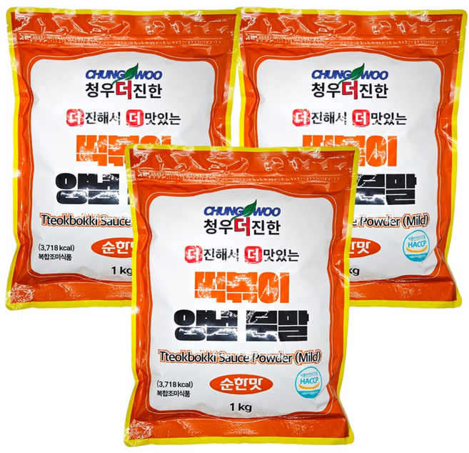 떡볶이양념분말(매운맛) 1KG/청우-, 1kg, 3개