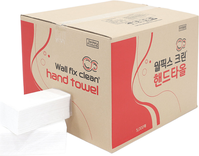 월픽스크린[대형] 핸드타올 2겹 5000매 / 업소용 사무실 식당용 디스펜서 타올, 50개, 100매입