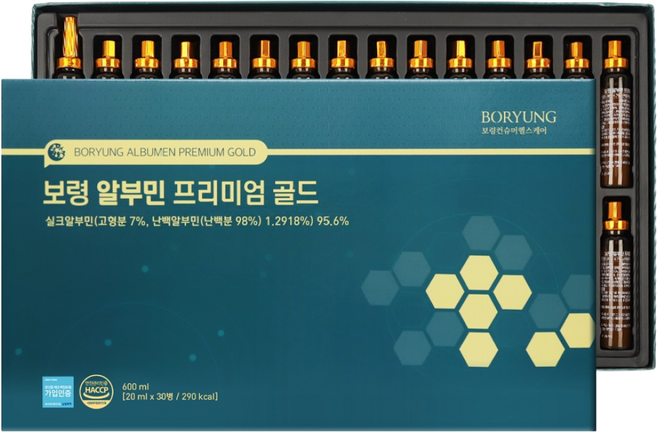 [1+1] 보령 알부민 프리미엄 골드 30병+30병 마시는 실크알부민, 600ml, 2개