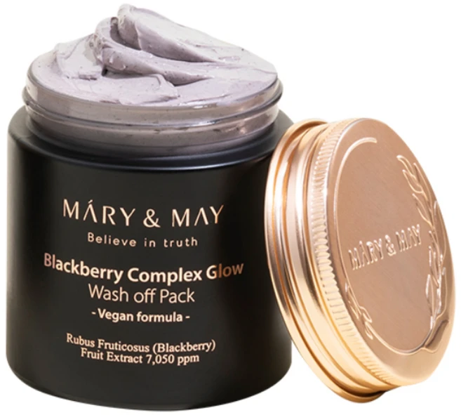[비건뷰티] 마리엔메이 블랙베리 콤플렉스 글로우 워시오프팩 125g, 1개입, 3개 - 쿠팡