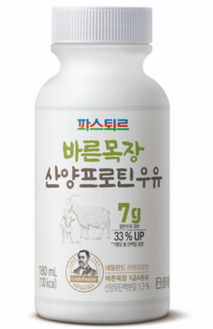 파스퇴르 바른목장 산양프로틴 우유, 180ml, 28개