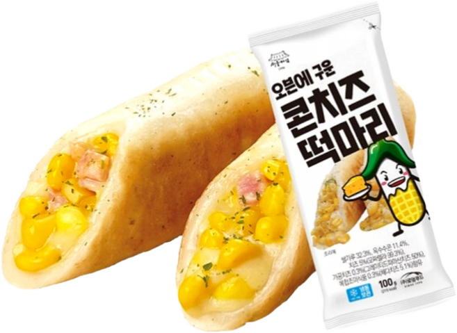 오븐에 구운 콘치즈 떡마리 (겉바속촉 식감 든든한 간식 간편음식), 1개, 100g