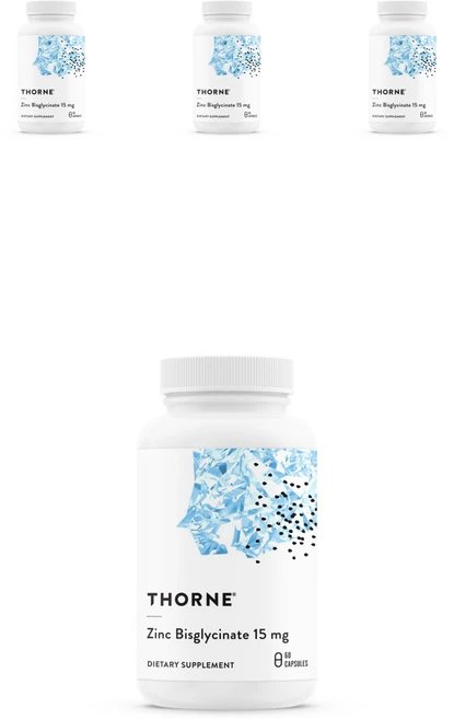 쏜리서치 아연 비스글리시네이트 15mg 캡슐, 60정, 4개 - 쿠팡