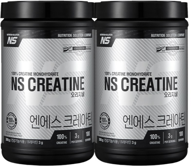 NS 크레아틴 모노 하이드레이트 100% 100회분, 300g, 2개